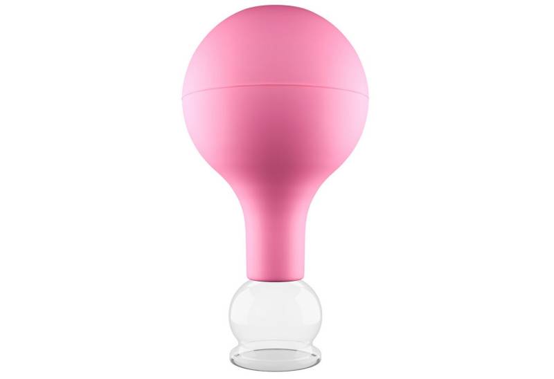 pulox Vakuum-Massager Schröpfglas aus Echtglas pink 25mm von pulox