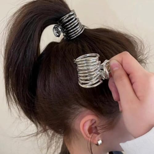 pulunto Hoher Pferdeschwanz-Clip für Damen, modische Metall-Haarklammer für Mädchen, feste Haar-Accessoires, Haarklammer, Haarspange, X4N8 Kopfbedeckung von pulunto