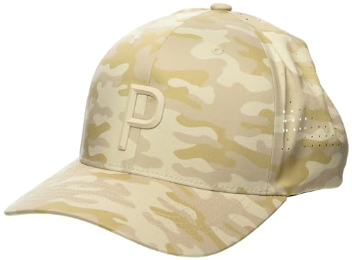 PUMA GOLF Herren Camo Tech P Snapback Cap Verschluss, Prairie Tan-Alabaster, Einheitsgröße von pumagolf