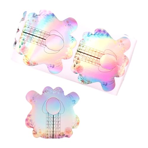 100 Stück Nagelform-Papier, praktische selbstklebende Maniküre-Trainingsbedarf, stilvolle Nägel, Kunstkreation für jeden Anlass, freundliche Nagelformen von pumpumlia