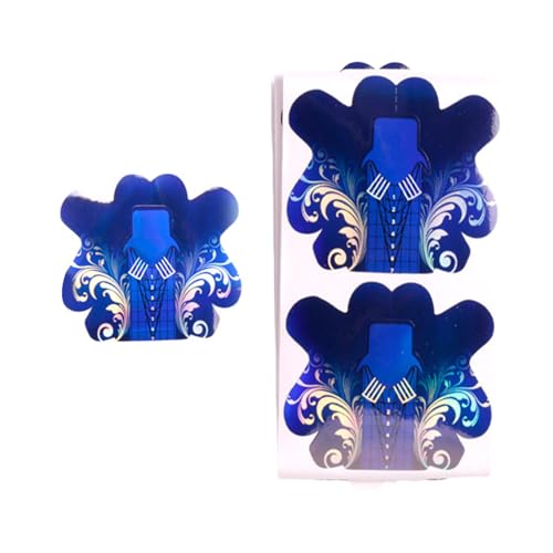 100 Stück Nagelform-Papier, praktische selbstklebende Maniküre-Trainingsbedarf, stilvolle Nägel, Kunstkreation für jeden Anlass, freundliche Nagelformen von pumpumlia