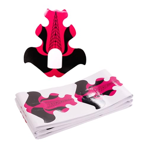 100 Stück Nagelform-Papier, praktische selbstklebende Maniküre-Trainingsbedarf, stilvolle Nägel, Kunstkreation für jeden Anlass, freundliche Nagelformen von pumpumlia