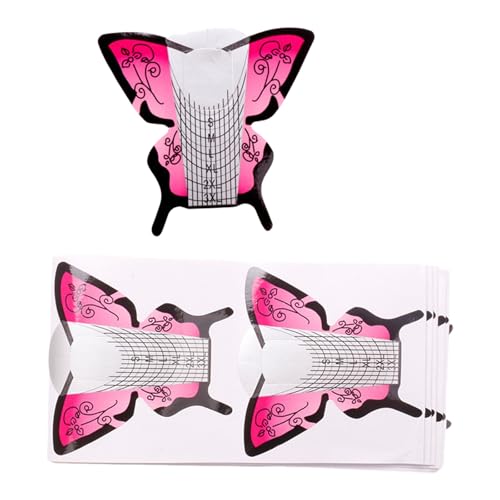 100 Stück Nagelform-Papier, praktische selbstklebende Maniküre-Trainingsbedarf, stilvolle Nägel, Kunstkreation für jeden Anlass, freundliche Nagelformen von pumpumlia