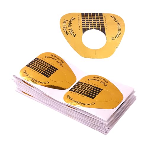 100 Stück Nagelform-Papier, praktische selbstklebende Maniküre-Trainingsbedarf, stilvolle Nägel, Kunstkreation für jeden Anlass, freundliche Nagelformen von pumpumlia