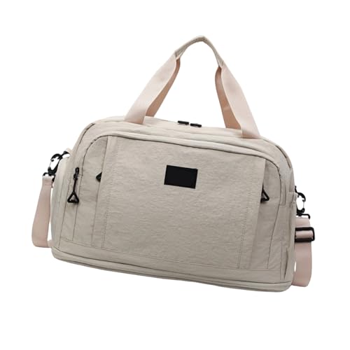 2025 Stilvolle leichte Reisetasche für Fitnessstudio, Geschäftsreisen, erweiterbares Design, Schultertaschen, Griff, Sporttasche, khaki, Mass Beauty von pumpumlia