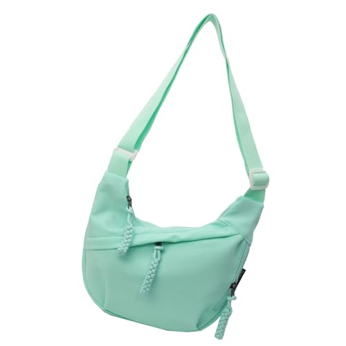 Damen-Umhängetasche, einfache Knödel, großes Fassungsvermögen, einfarbig, für Reisen, Einkaufen, Damen, Knödel, einfarbig, große Kapazität, Crossbody, grün, One Size von pumpumlia