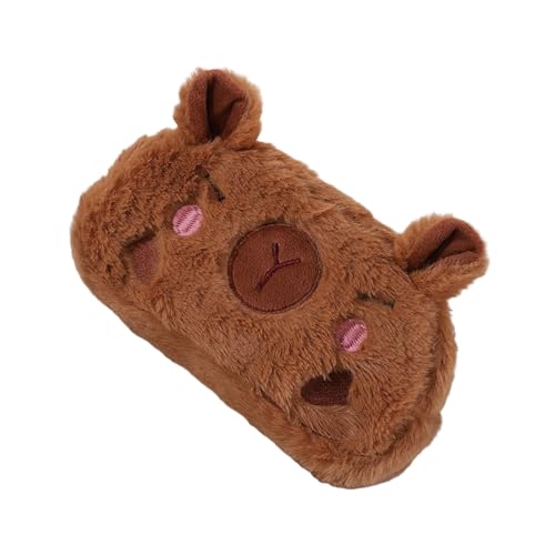 Federmäppchen in Tierform, Plüsch, große Kapazität, Federmäppchen, multifunktionale Bleistift-Aufbewahrungstasche für Schule, Bürobedarf, Capybara-Stift-Aufbewahrungstasche, a von pumpumlia