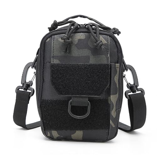 Handytasche, Magazin, kleine Gürteltasche, Brusttasche, Tagesrucksack, Schultertasche, Ausrüstung, für Outdoor-Gürteltaschen, Camouflage schwarz, Einheitsgröße von pumpumlia