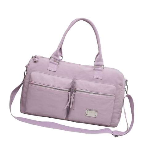 Kompakte, wasserabweisende Trainingstasche, ergonomischer Schultergurt, geräumiger Innenraum für Sportausrüstung und kurze Reisen, Outdoor-Sporttasche, violett, Mass Beauty von pumpumlia