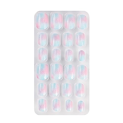 Künstliche Fingernägel für Kinder, Teenager, kurz, Süßigkeiten, für Mädchen, Kinder, Cartoon-Nägel, zum Aufdrücken für Teenager von pumpumlia