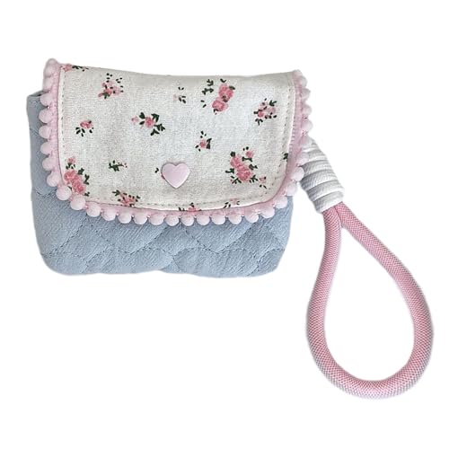 Leichte Kameratasche aus Baumwolle mit floralen Designs, Münzgeldbörse, tragbarer Halter für Reisen und den täglichen Gebrauch, tägliche Aufbewahrung, Farbe2, Mass Beauty von pumpumlia