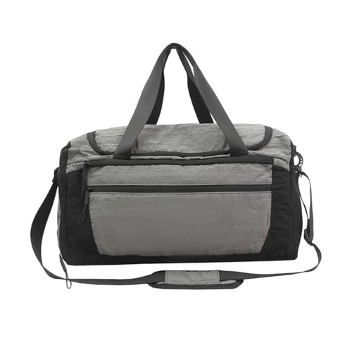 Mehrzweck-Sport-Reisetasche, wasserabweisendes Design, kompakte Handgepäck-Umhängetasche für Workout-Ausrüstung, unverzichtbare Nylon-Tasche, grau, Mass Beauty von pumpumlia