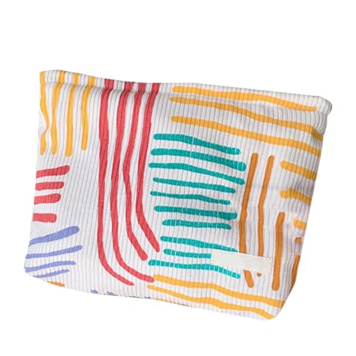 Modische, gestreifte Kosmetiktasche, raffinierte gestreifte Make-up-Tasche, Kosmetik-Organizer für Beauty-Enthusiasten, Make-up-Taschen von pumpumlia