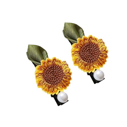 Modische Blumen-Haargummis mit elastischem Design, geeignet für Sport und Freizeit, 2 Stück von pumpumlia