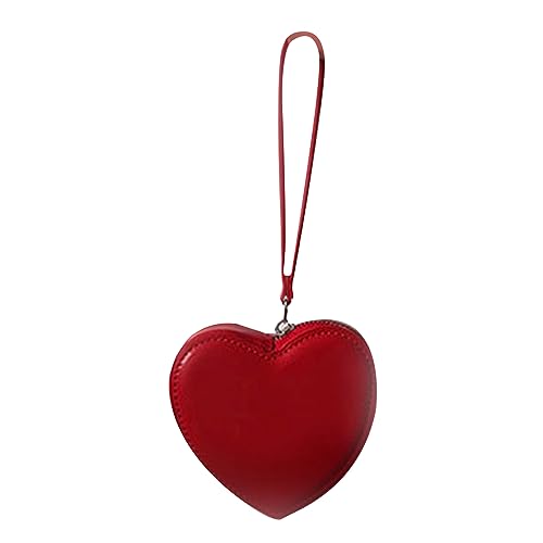 Niedliche herzförmige Münzbörse, Kartenhalter, Geldtasche mit Handschlaufe für einfache Aufbewahrung und leichte Münztasche im Taschenformat von pumpumlia