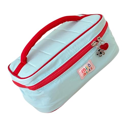 Praktischer Make-up-Organizer mit großem Fassungsvermögen für Reisende, mehrere Taschen, trendiges, buntes Design, tragbare Kosmetik-Aufbewahrungstasche, Business-Reisen, Kulturbeutel mit von pumpumlia