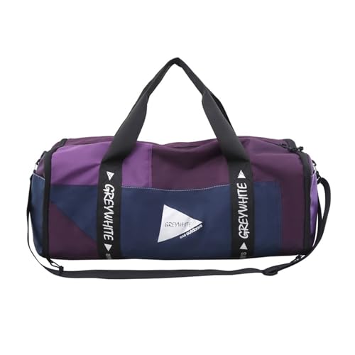 Reisetasche, wasserabweisend, Wochenendtasche, Sporttasche mit Schuhfach, leicht, Schultertasche, für Damen, violett, Mass Beauty von pumpumlia