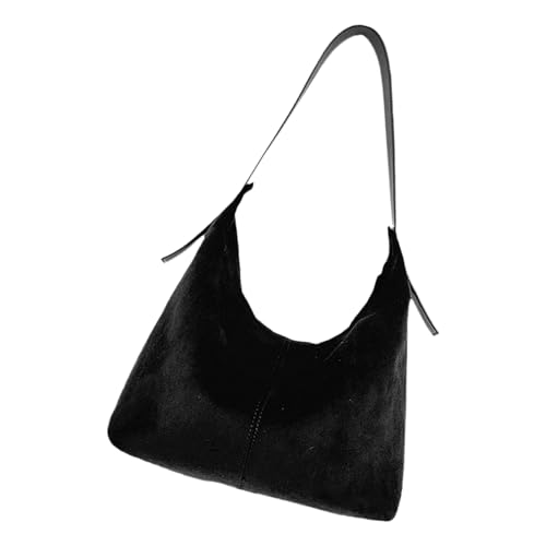 Schultertasche mit Leopardenmuster für Damen, stilvolle lässige Unterarm-Geldbörse mit bequemem Riemen, für Arbeit, Reisen, Uni, Leopardenmuster, Schwarz , One Size von pumpumlia