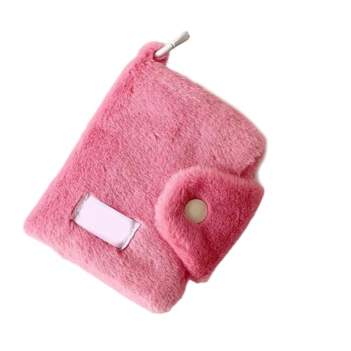 Stilvolle, weiche, stabile Plüsch-Geldbörse, angenehm zu berühren und für den täglichen Gebrauch, Organisation, minimalistisches Design, Taschen, rosarot, Einheitsgröße von pumpumlia