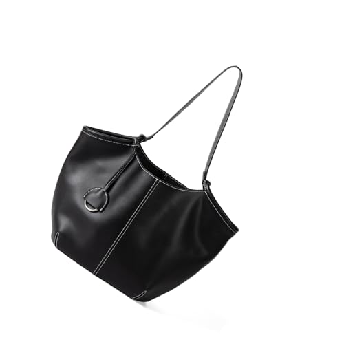 Stilvolle Handbaag mit viel Platz, modische Unterarmtasche aus PU-Leder, modisch, für Pendler, für wichtige Pendler, Schwarz , One Size von pumpumlia