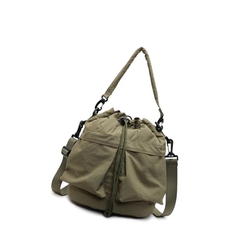 pumpumlia Damen-Umhängetasche, Kordelzug, Eimer, große Kapazität, Rucksack, Pendeln, trendiger Crossbody für Herbst und Winter, trendiger Schulterrucksack, einfacher Rucksack, große Kapazität von pumpumlia