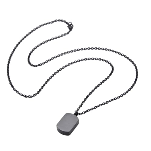 pumpumlia Diskreter Urnenschmuck zur Aufbewahrung von Asche mit verstärktem Mechanismus und Stahloberflächen, Edelstahl-Gedenkurnen-Anhänger, Halskette, Einheitsgröße, Wie beschrieben, Wie beschrieben von pumpumlia