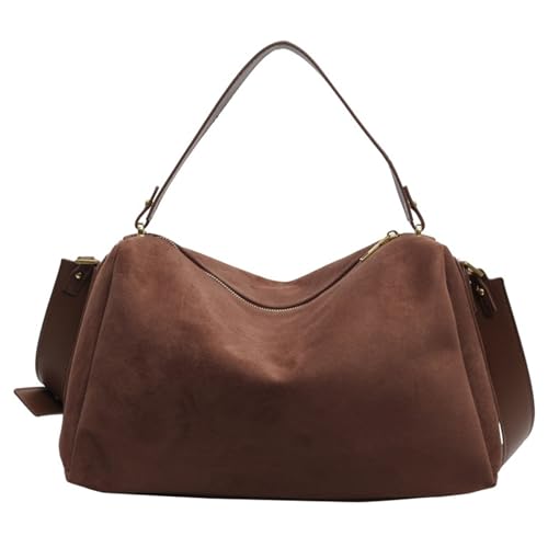 pumpumlia Elegante lässige Tasche für Damen, geräumige Schulter mit bequemem Riemen, Crossbody-Tasche für Herbst und Winter, Kaffeebraun, One Size von pumpumlia