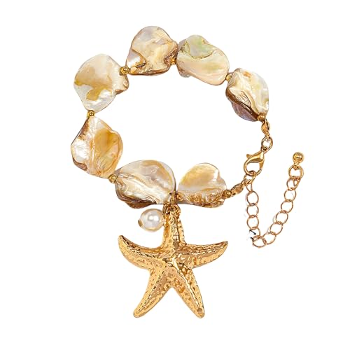pumpumlia Eleganter Strand-Schmuck, Perlglanz-Muschel-Anhänger, Halskette, Ohrringe für Freizeitausflüge und Reisen, Halskette für Damen, Einheitsgröße, Wie beschrieben, Wie beschrieben von pumpumlia
