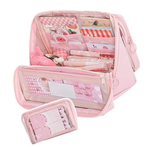 pumpumlia Federmäppchen für die Schule, großes Fassungsvermögen, einfache Halter für Marker, Kunstbedarf, Aufbewahrung für Studenten, ästhetische Organizer-Box, B von pumpumlia