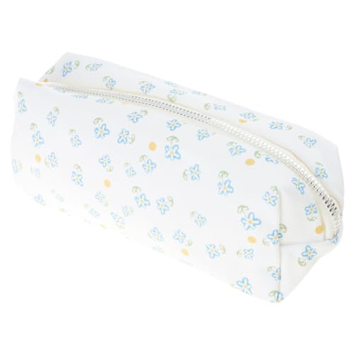 pumpumlia Federmäppchen mit Schleifen, praktische Tasche, großes Fassungsvermögen, für Stifte, Make-up, ästhetische Organizer, große Kapazität, Schleifen, Make-up-Tasche, Kleines Blau von pumpumlia