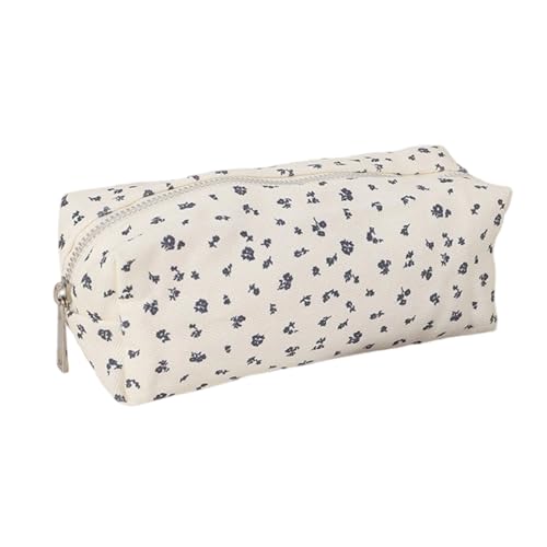 pumpumlia Federmäppchen mit Schleifen, praktische Tasche, großes Fassungsvermögen, für Stifte, Make-up, ästhetische Organizer, große Kapazität, Schleifen, Make-up-Tasche, marineblau von pumpumlia