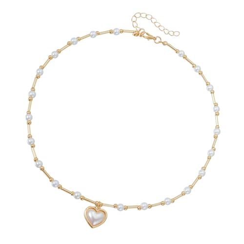 pumpumlia Modische Halskette mit Perlen aus Legierung, leichtes Design, verstellbare Länge, Schlüsselbeinkette für Damen und Mädchen, verstellbare Imitationsperlen, Einheitsgröße, Wie beschrieben, Wie pumpumlia Modische Halskette mit Perlen aus Legierung, leichtes Design, verstellbare Länge, Schlüsselbeinkette für Damen und Mädchen, verstellbare Imitationsperlen, Einheitsgröße, Wie beschrieben, Wie von pumpumlia