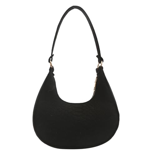 pumpumlia Modische Unterarmtasche, Schultertasche, Achselhöhle, für Mädchen und Frauen, Schwarz , One Size von pumpumlia