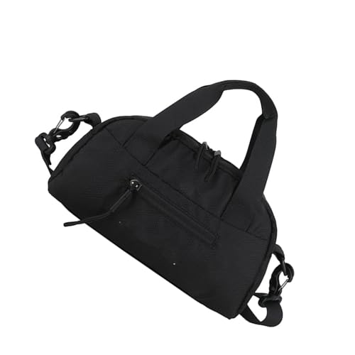 pumpumlia Multifunktionale wasserdichte Nylon-Fitness-Tragetasche, verstellbarer Gurt für Fitnessstudio, wichtige Reiseausrüstung, Aufbewahrung, Büro, Turnbeutel, Schwarz , One Size von pumpumlia