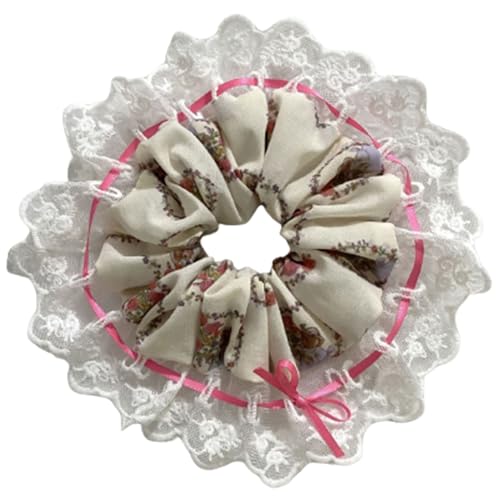 pumpumlia Spitzen-Haargummis, weich, elastisch, für Damen, Teenager, Mädchen, Pferdeschwanz-Halter, elastisches Haar-Zubehör von pumpumlia