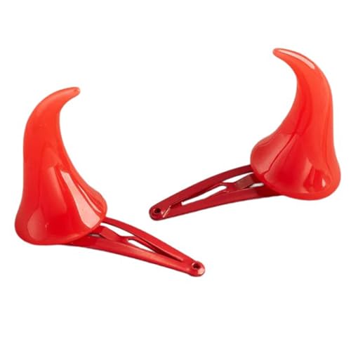 pumpumlia Teufelshorn Haarspange Halloween Cosplay Kostüm Kopfbedeckung Zubehör Party Dress Up Requisiten Teufelshorn Haarspangen Haarspange von pumpumlia