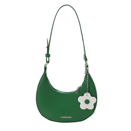 pumpumlia Trendige Halbmond-Unterarmtaschen mit Design, modische Umhängetasche für Damen, Schultertasche für Damen, grün, One Size von pumpumlia