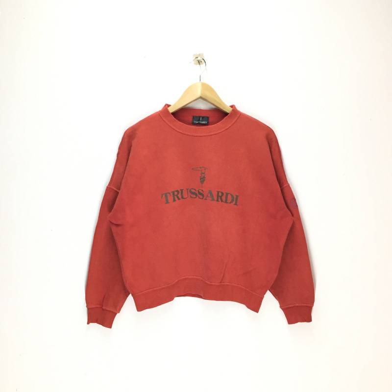 Seltene Vintage Trussardi Sweatshirt Spellout Großes Logo/stickerei Crewneck Pullover Jumper von punklabi88