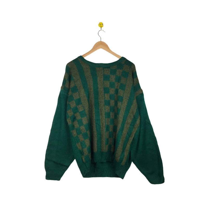 Vintage 90Er Retro 80Er Oldschool Pulli Pullover Strickpullover Strickmode Crazy Pattern Unisex Jeans Louis Fradet von punklabi88