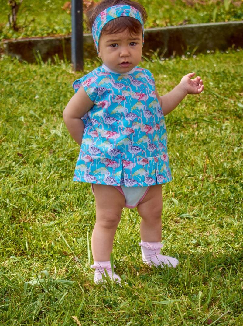 Mädchenkleid, Elegantes Schlichtes Prinzessinnenkleid Für Mädchen, Türkisblaues Mädchenkleid von puntoYbies