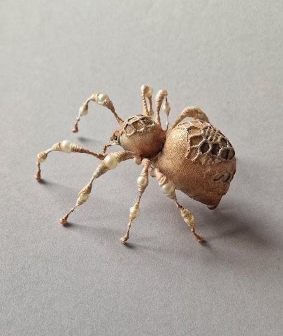 Beetle Brooch, Fiberart, Soft Sculpture, Textile Art Jewelry, Textil Art, Insect, Soft Sculptur, Home Decor, Unique Design von puppenmagie