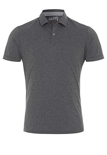 Pure Herren 3393-92930 Functional Polo Knopf Slim fit Halbarm Polohemd, Uni Dunkelgrau XXL von pure h. tico