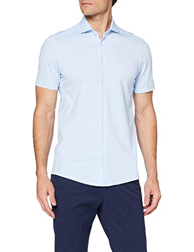 Pure h. Tico Herren 4030-22750 Pure-Functional Halbarm Hemd, Uni hellblau, 39 von pure h. tico