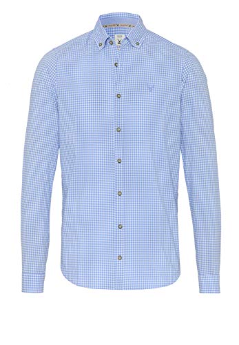 Pure h. Tico Herren 5012-21284 Pure Tracht Slim fit Langarm Hemd, karo hellblau, XXL von pure h. tico