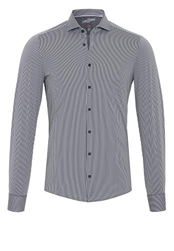 Pure h. Tico Herren 4028-21750 Pure-Functional Langarm Hemd, Streifen schwarz, 37 von pure h. tico