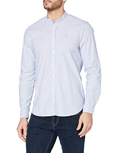 Pure h. Tico Herren 5009-21698 Pure Tracht Slim fit Langarm Hemd, Streifen hellblau, M von pure h. tico