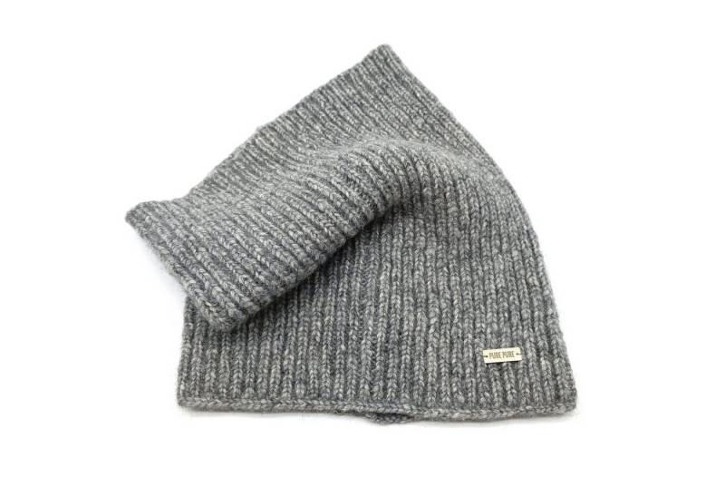 pure pure by BAUER Strickmütze DA - Strickloop grau von pure pure by BAUER
