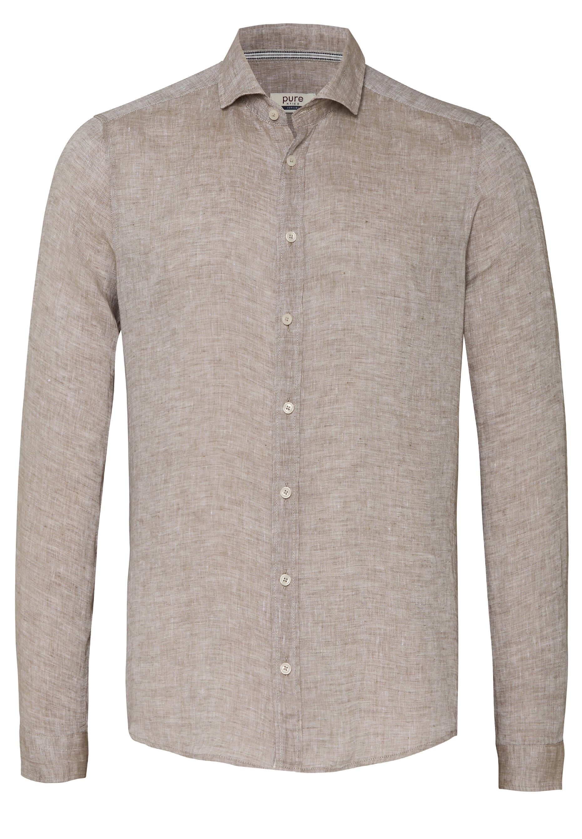 pure - PURE- Casual Hemd Langarm beige - Gr. - XXL von pure