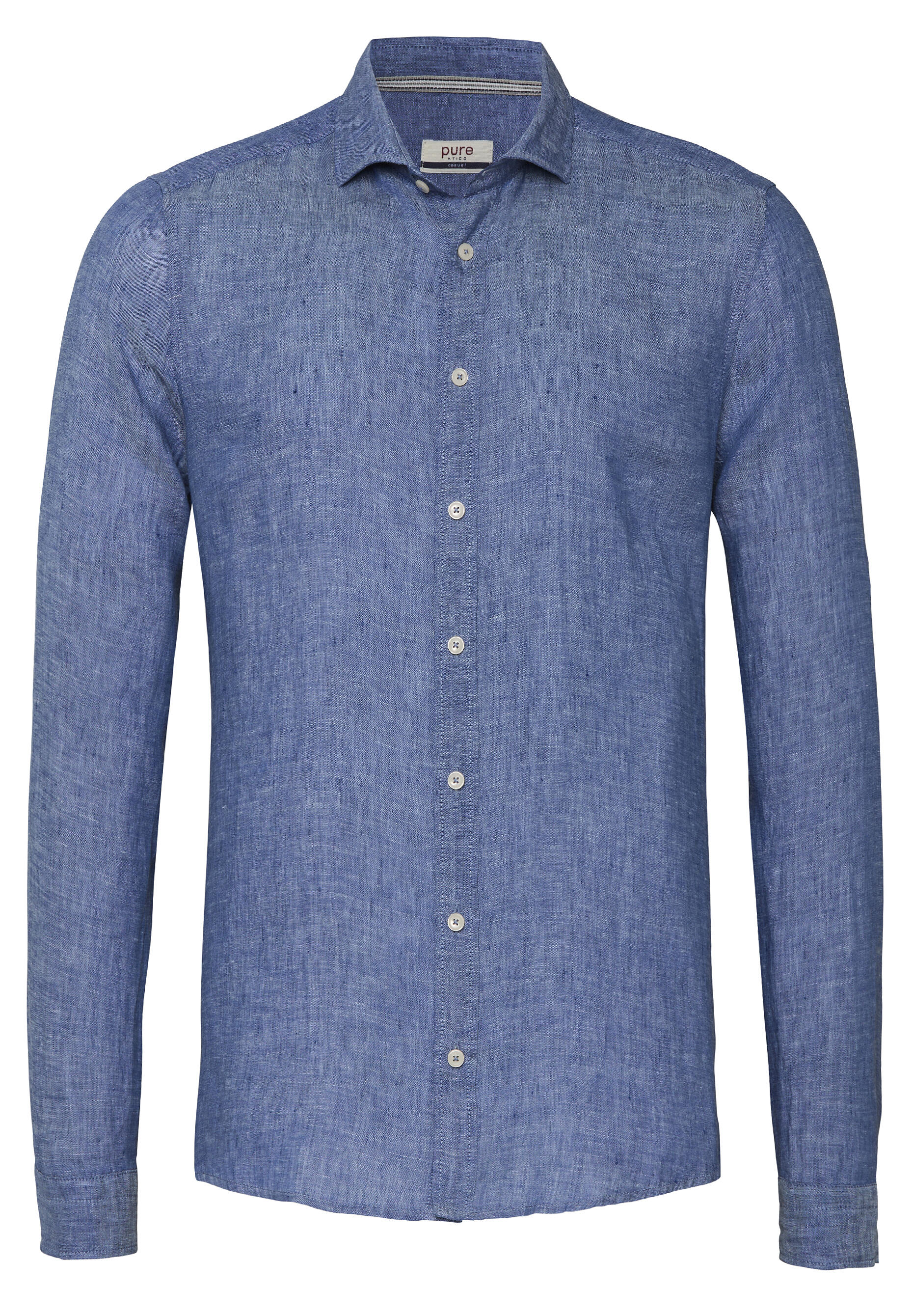 pure - PURE- Casual Hemd Langarm blau - Gr. - XXL von pure