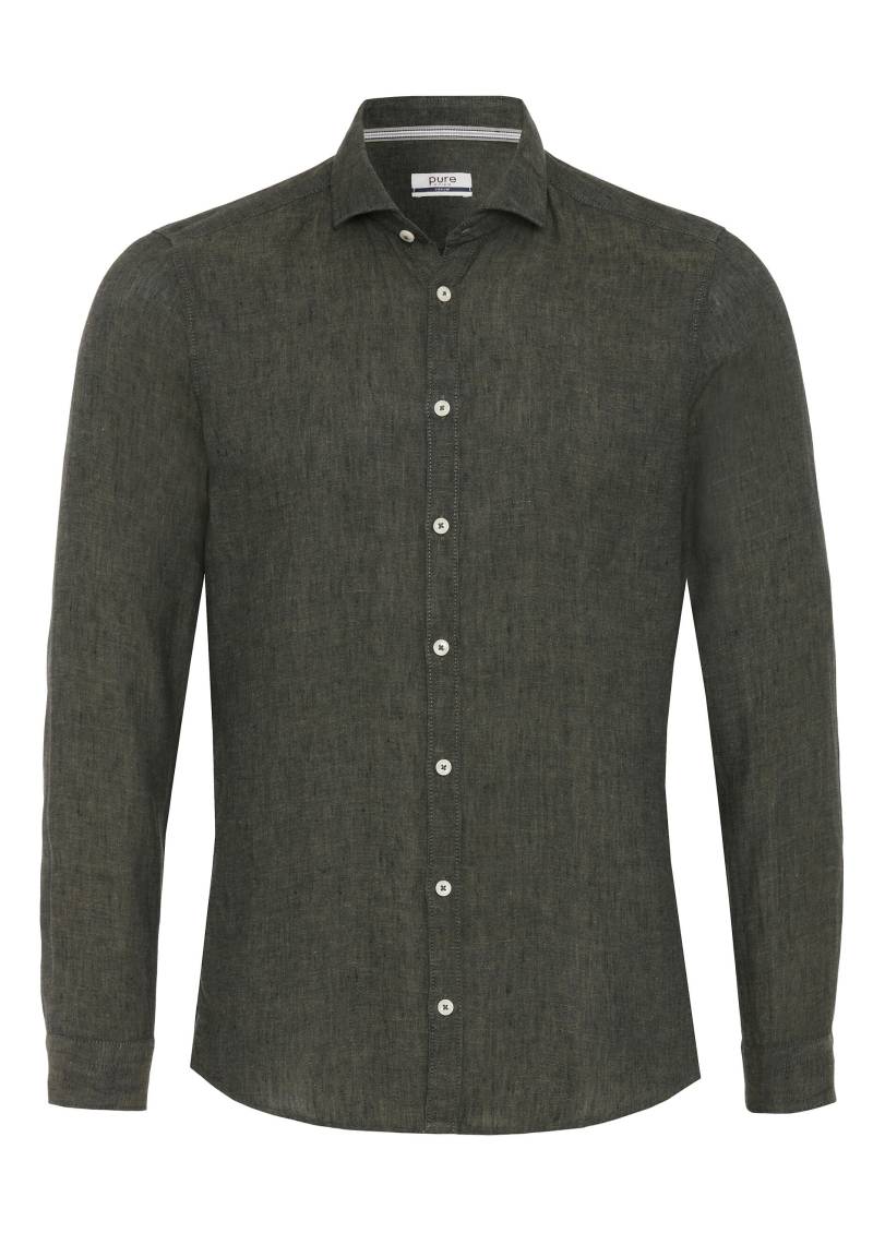 pure - PURE- Casual Hemd Langarm grün - Gr. - S von pure